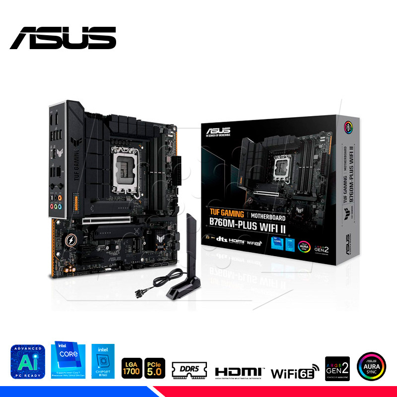 MAINBOARD ASUS TUF GAMING B760M-PLUS WIFI II, DDR5, LGA 1700 MAINBOARD ASUS TUF GAMING B760M-PLUS WIFI II, DDR5, LGA 1700