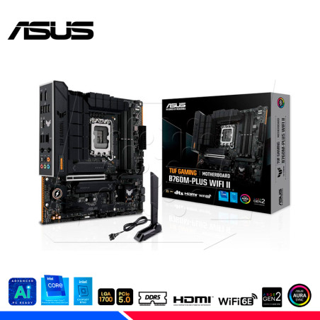 MAINBOARD ASUS TUF GAMING B760M-PLUS WIFI II, DDR5, LGA 1700