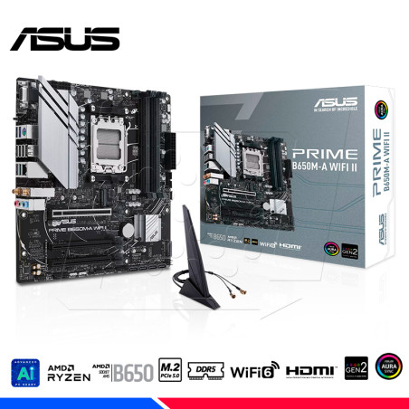 MAINBOARD ASUS PRIME B650M A WIFI II, DDR5, AM5, AMD