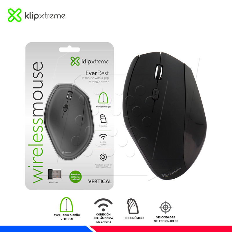 MOUSE ERGONOMICO INALAMBRICO KLIP XTREME