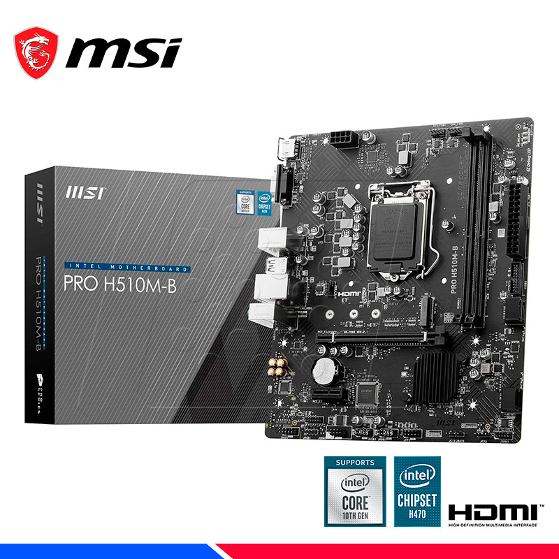 MAINBOARD MSI PRO H510M-B, LGA 1200 MAINBOARD MSI PRO H510M-B, LGA 1200