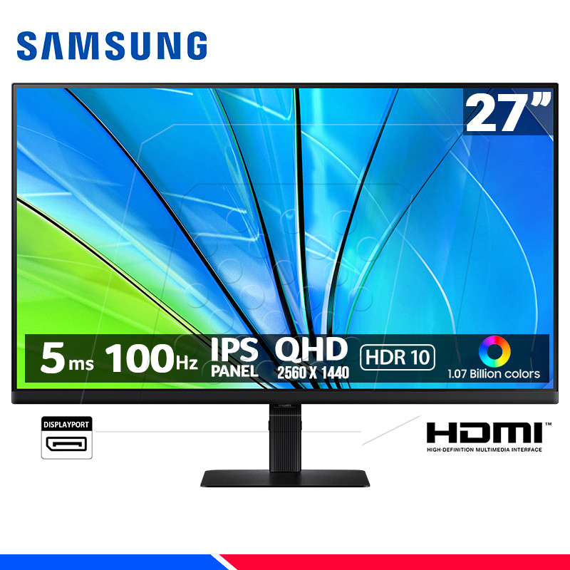 MONITOR SAMSUNG LS27D600EALXPE, ViewFinity S6, 27" IPS, QHD, 100Hz, 1ms