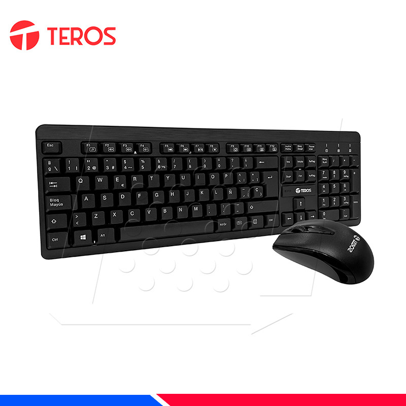 KIT TECLADO Y MOUSE TEROS INALAMBRICO TE-4061N, NEGRO