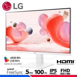 MONITOR LG 24MR400-W, 23.8" IPS, FHD, 100Hz, 5ms, FreeSync