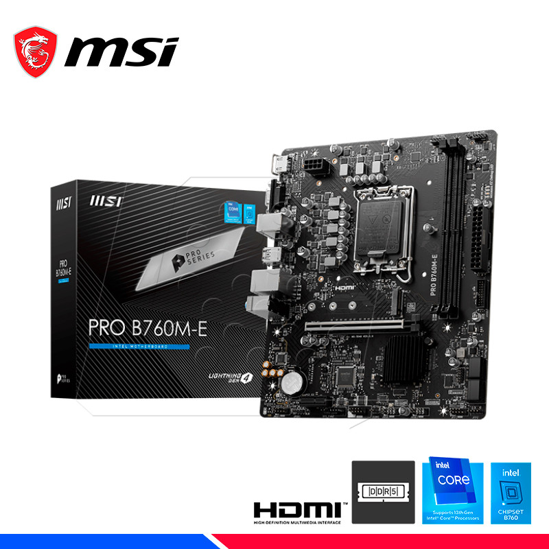 MAINBOARD MSI PRO B760M-E, DDR5, LGA 1700
