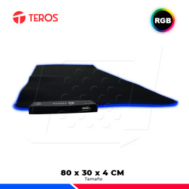 PAD MOUSE TEROS TE-3013G, RGB USB A TIPO C, NEGRO