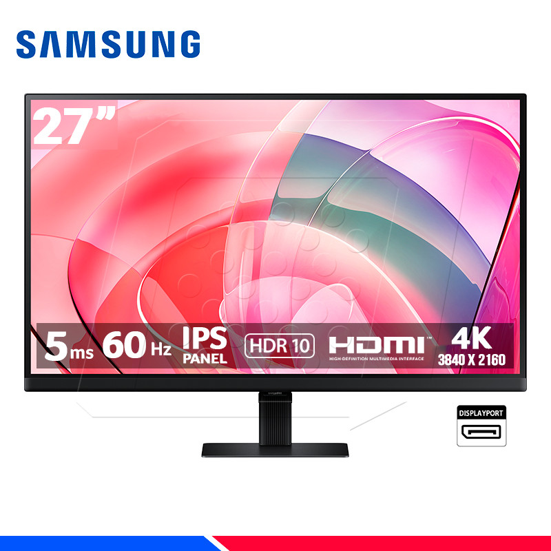 MONITOR SAMSUNG LS27D700EALXPE, ViewFinity S7, 27" IPS, 4K UHD, 60Hz, 5ms MONITOR SAMSUNG LS27D700EALXPE, ViewFinity S7, 27" IPS, 4K UHD, 60Hz, 5ms