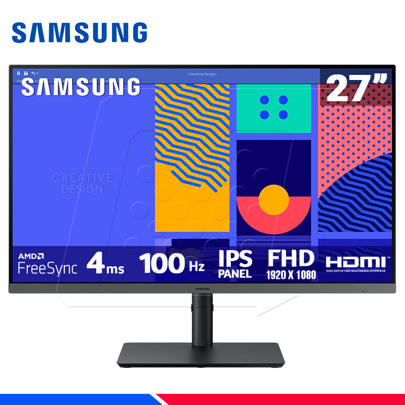 MONITOR SAMSUNG LS27C432GANXZA, Essential S4, 27" IPS, FHD, 100Hz, 4ms, Pivote MONITOR SAMSUNG LS27C432GANXZA, Essential S4, 27" IPS, FHD, 100Hz, 4ms, Pivote
