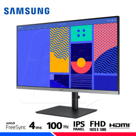 MONITOR SAMSUNG LS27C432GANXZA, Essential S4, 27" IPS, FHD, 100Hz, 4ms, Pivote
