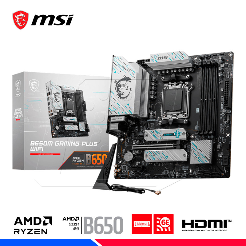 MAINBOARD MSI B650M GAMING PLUS WIFI, DDR5, AM5, AMD MAINBOARD MSI B650M GAMING PLUS WIFI, DDR5, AM5, AMD