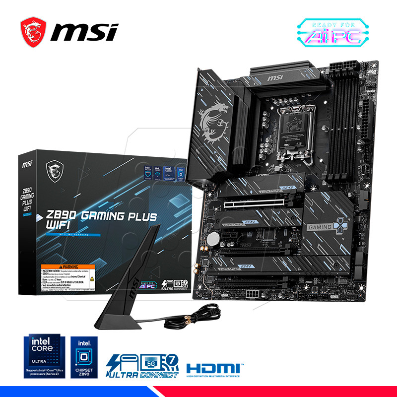 MAINBOARD MSI Z890 GAMING PLUS WIFI, DDR5, LGA 1851 MAINBOARD MSI Z890 GAMING PLUS WIFI, DDR5, LGA 1851