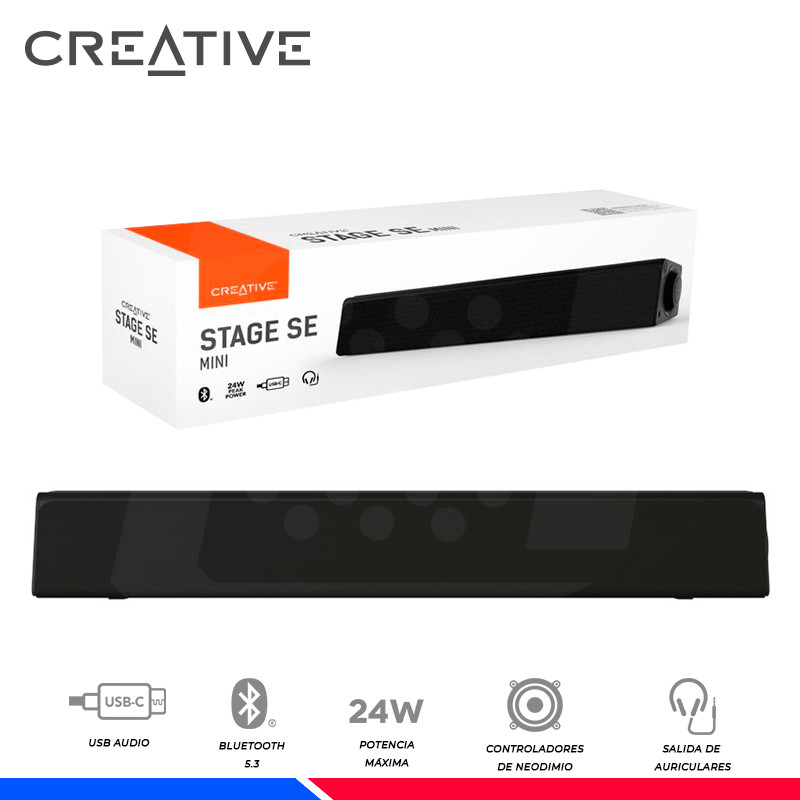 PARLANTE CREATIVE SOUND BAR STAGE SE MINI, BT, BLACK