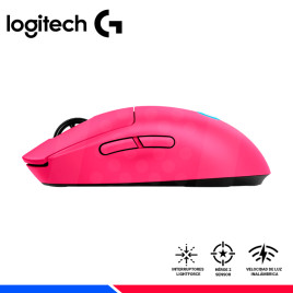 MOUSE LOGITECH PRO 2 LIGTHSPEED WIRELESS, HERO 2, 44K DPi, RGB, PINK