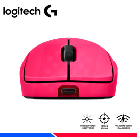 MOUSE LOGITECH PRO 2 LIGTHSPEED WIRELESS, HERO 2, 44K DPi, RGB, PINK