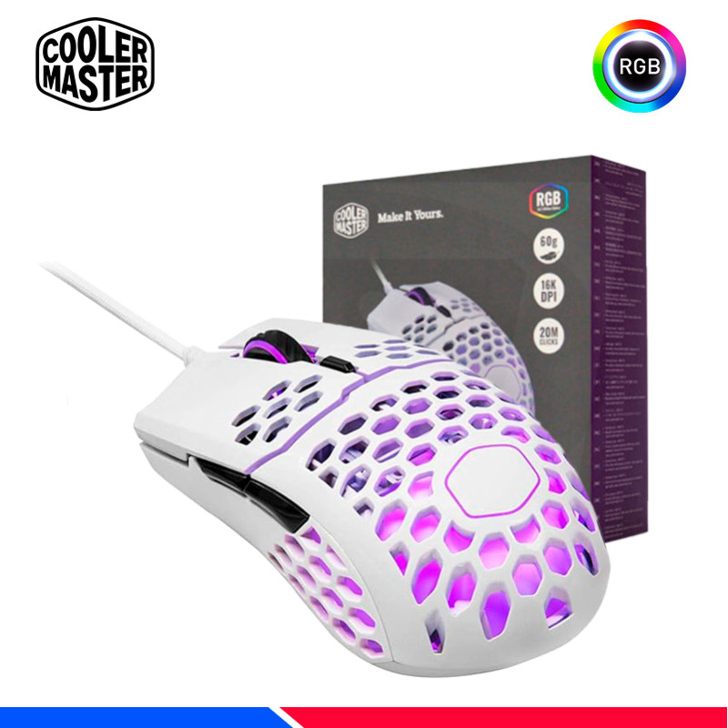 MOUSE GAMING COOLER MASTER MM711 WHITE GLOSSY