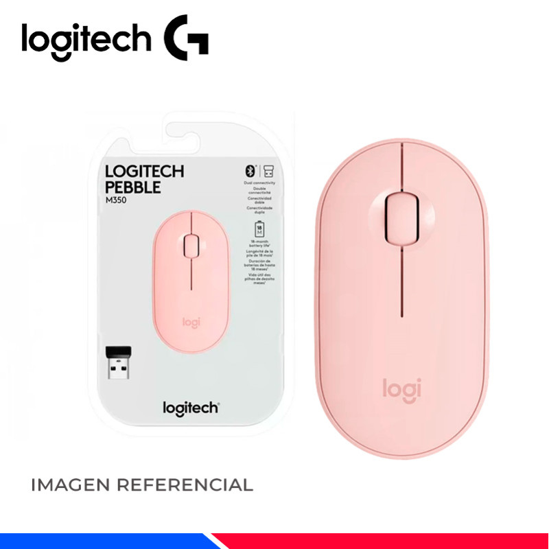 MOUSE LOGITECH PEBBLE M350 SILENT INALAMBRICO ROSA MOUSE LOGITECH PEBBLE M350 SILENT INALAMBRICO ROSA
