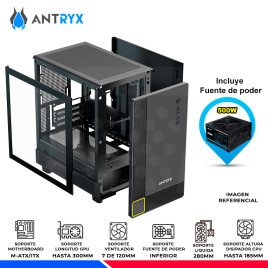 CASE ANTRYX XTREME MICRO XM-420, F/B500W, V/TEMPLADO