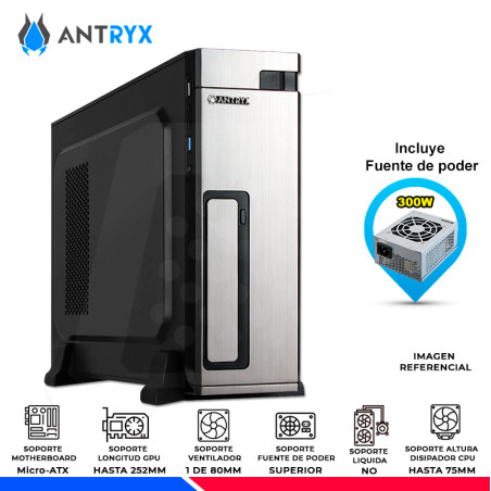 CASE ANTRYX XTREME SLIM XS-100U SILVER, F/300W