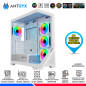CASE ANTRYX FX-650 WHITE, FAN x4 ARGB, V/TEMPLADO