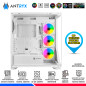 CASE ANTRYX FX-650 WHITE, FAN x4 ARGB, V/TEMPLADO