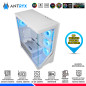 CASE ANTRYX FX-650 WHITE, FAN x4 ARGB, V/TEMPLADO