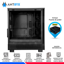 CASE ANTRYX XTREME MICRO XM-410, F/B500W, V/TEMPLADO