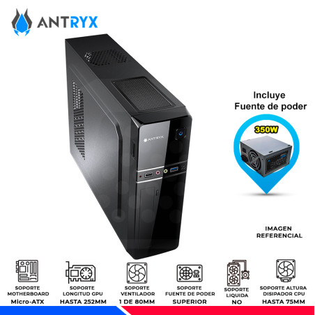 CASE ANTRYX SLIM XS-110 FUENTE 350W