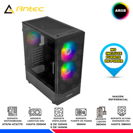 CASE ANTEC NX410 V2, ARGB, BLACK, V/TEMPLADO, ARGB