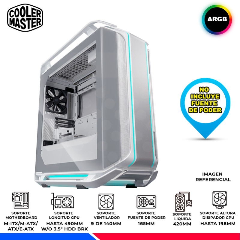 CASE COOLER MASTER COSMOS C700M WHITE, V/TEMPLADO, ARGB CASE COOLER MASTER COSMOS C700M WHITE, V/TEMPLADO, ARGB
