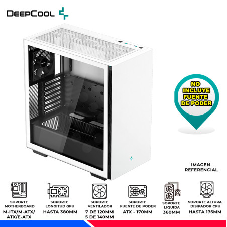 CASE DEEPCOOL CH510 WH, V/TEMPLADO