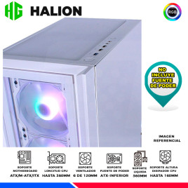 CASE GAMER HALION TITAN 106 WHITE, 4 COOLER ARGB, V/TEMPLADO