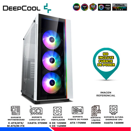 CASE DEEPCOOL MATREXX 55 V3 ADD-RGB WH 3F, V/TEMPLADO