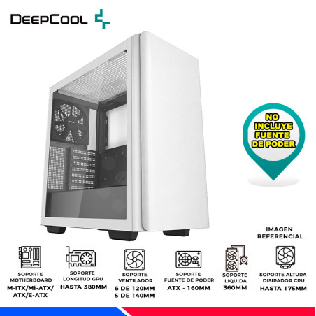 CASE DEEPCOOL CK500 WH, V/TEMPLADO