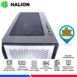 CASE GAMER HALION SNAKE C482TG, RGB, V/TEMPLADO