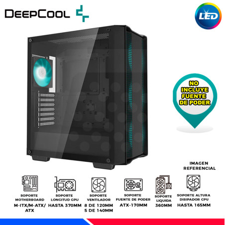 CASE DEEPCOOL CC560 V2, COOLER LED, V/TEMPLADO