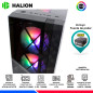 CASE GAMING TEROS TE-1312G, BLACK, 4 FAN ARGB, V/TEMPLADO