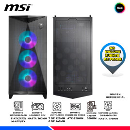 CASE MSI MPG GUNGNIR 300R AIRFLOW, RGB,V/TEMPLADO
