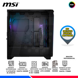 CASE MSI MPG GUNGNIR 300R AIRFLOW, RGB,V/TEMPLADO