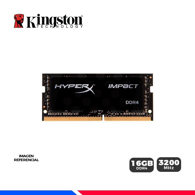 MEM. RAM KINGSTON HYPERX IMPACT SODIMM 16GB DDR4 3200 MHZ.