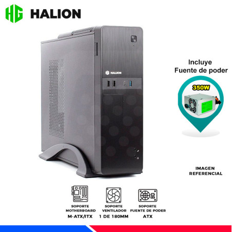 CASE SLIM HALION SUPRA MICRO ATX S615, F/350W