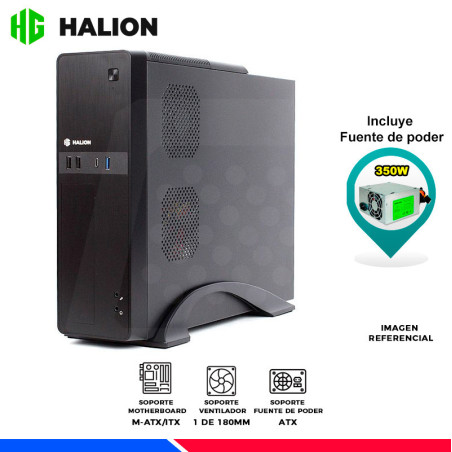 CASE SLIM HALION SUPRA MICRO ATX S615, F/350W