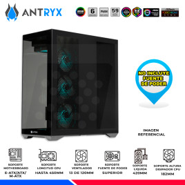 CASE ANTRYX FX 970 PRO, 5 COOLER ARGB, USB TIPO-C, 2 V/TEMPLADO
