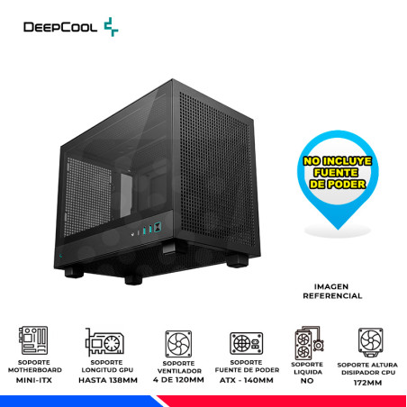 CASE DEEPCOOL CH160 BK, V/TEMPLADO