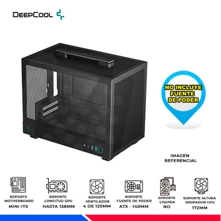 CASE DEEPCOOL CH160 BK, V/TEMPLADO