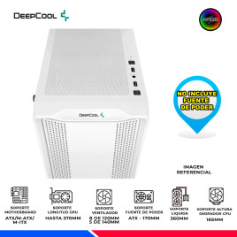 CASE DEEPCOOL CC560 WH V2, COOLER LED, V/TEMPLADO