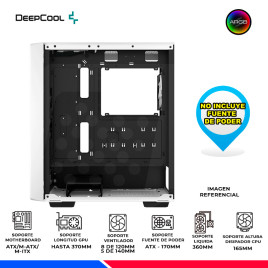 CASE DEEPCOOL CC560 WH V2, COOLER LED, V/TEMPLADO
