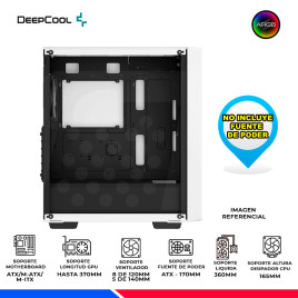 CASE DEEPCOOL CC560 WH V2, COOLER LED, V/TEMPLADO