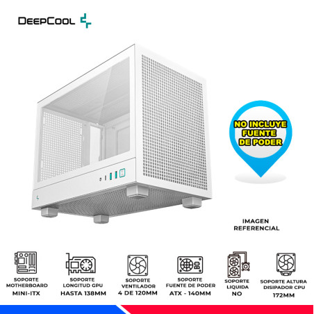 CASE DEEPCOOL CH160 WH, V/TEMPLADO