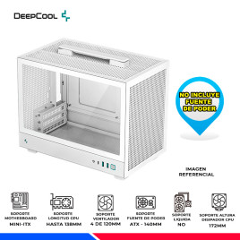 CASE DEEPCOOL CH160 WH, V/TEMPLADO