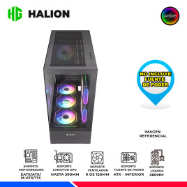 CASE GAMER HALION JUPITER K04, 6 COOLER ARGB, V/TEMPLADO